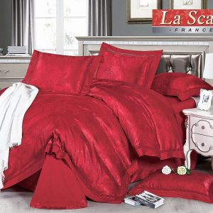 купить Постельное белье La Scala шелковый жаккард JP-46 Красный фото