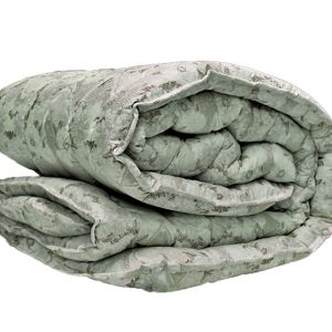 купить Одеяло лебяжий пух Цветы 1.5-сп. Зеленый фото