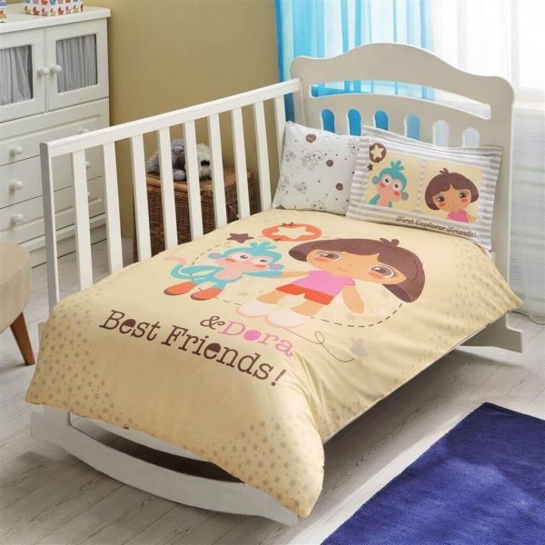 купить Детское постельное белье в кроватку TAC Dora Best Friends Baby Желтый фото