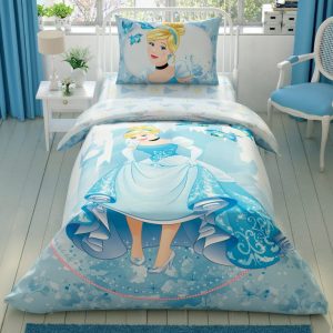 купить Детское постельное белье TAC Disney DH Cindrella Forever Голубой фото