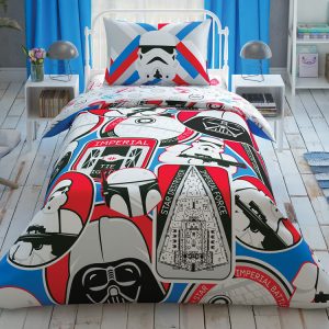 купить Детское постельное белье TAC Disney Star Wars Galactic Mission Синий|Красный фото