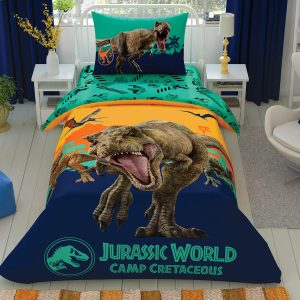 купить Детское постельное белье TAC Jurassic World Camp Зеленый фото