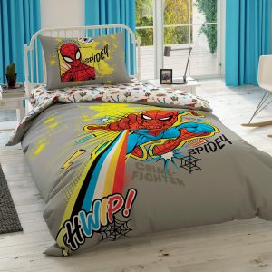 купить Детское постельное белье TAC Spiderman Power Серый фото