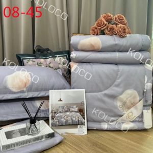 купить Постельное белье SUMMER с легким одеялом bt-383017 Серый фото