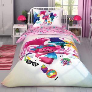 купить Подростковое постельное белье Disney TAC Trolls Color Party Ранфорс Розовый фото
