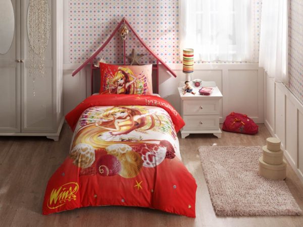 купить Подростковое постельное белье Disney TAC Winx Stella Infiniti Ранфорс Красный фото